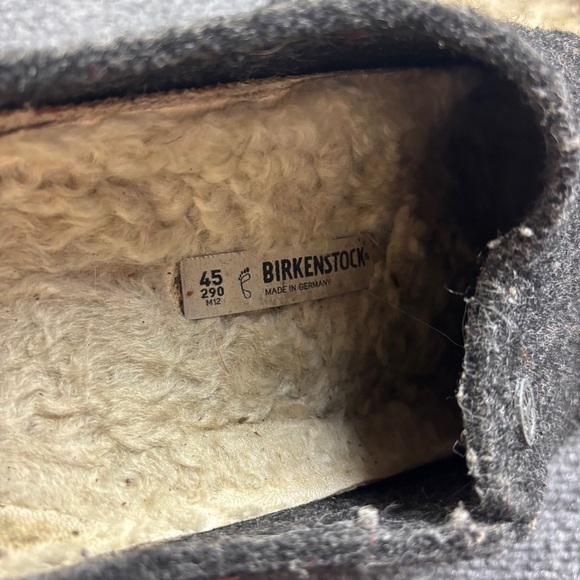 BIRKENSTOCK Men’s Charcoal Grey Zermatt Shearling Wool Felt Slipper size: 12 - Picture 4 of 10